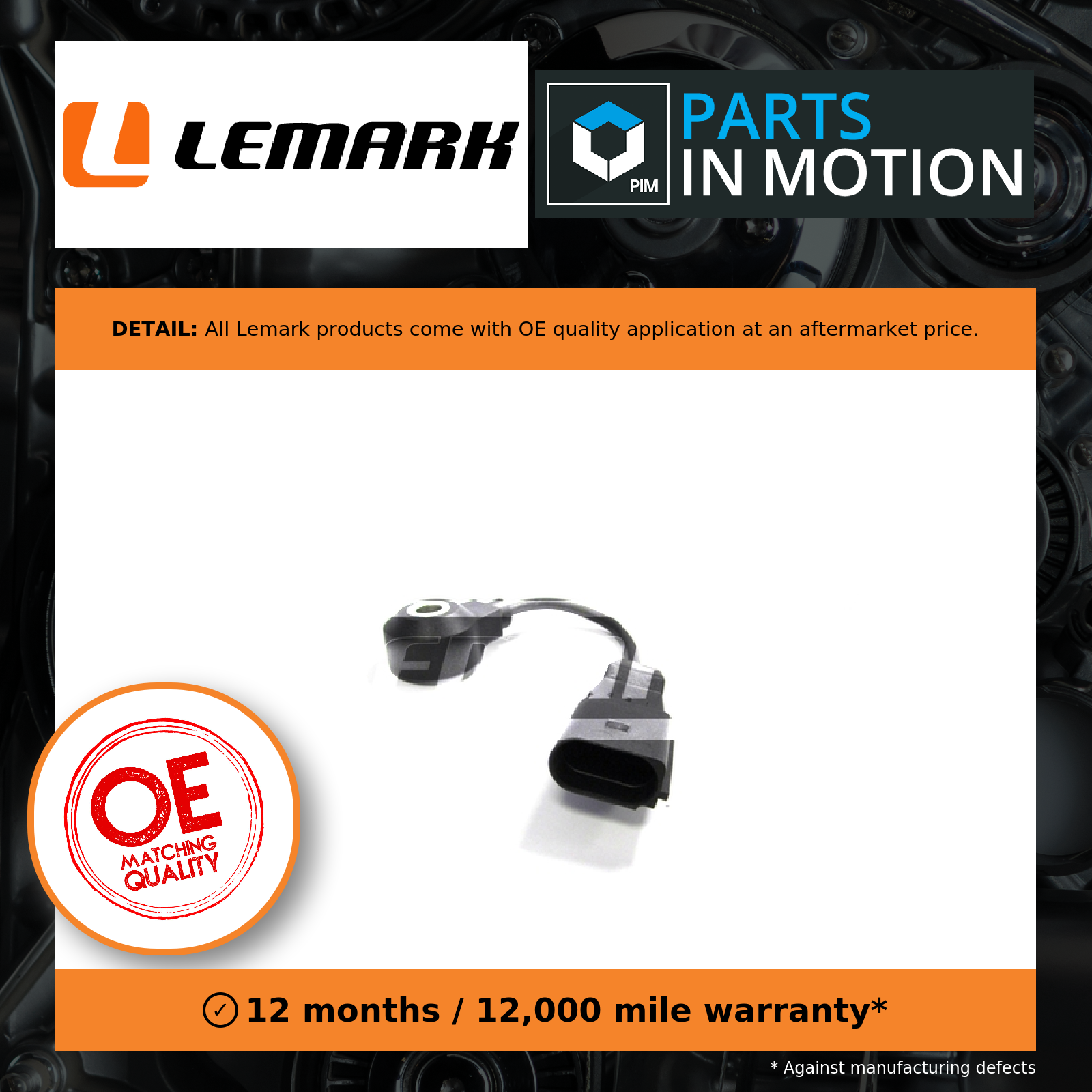 Knock Sensor fits VW BORA 1J2, 1J6 1.6 98 to 05 Lemark 06A905377B VOLKSWAGEN New - Image 11