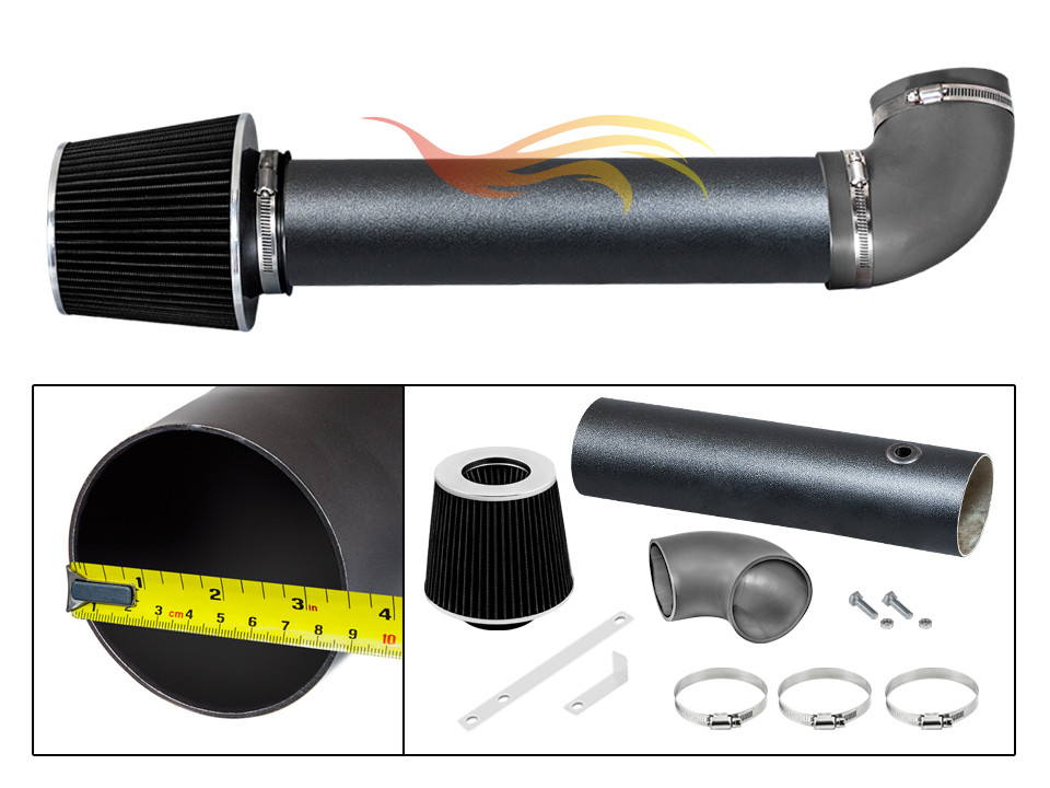BCP RW GREY 05-10 Grand Cherokee Commander 5.7L 6.1L SRT8 Ram Intake Kit+Filter