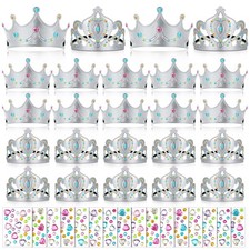 Yaomiao 44 Pcs Foam Crowns for Kids Princess Tiaras Crowns Bulk Diamond Stick...