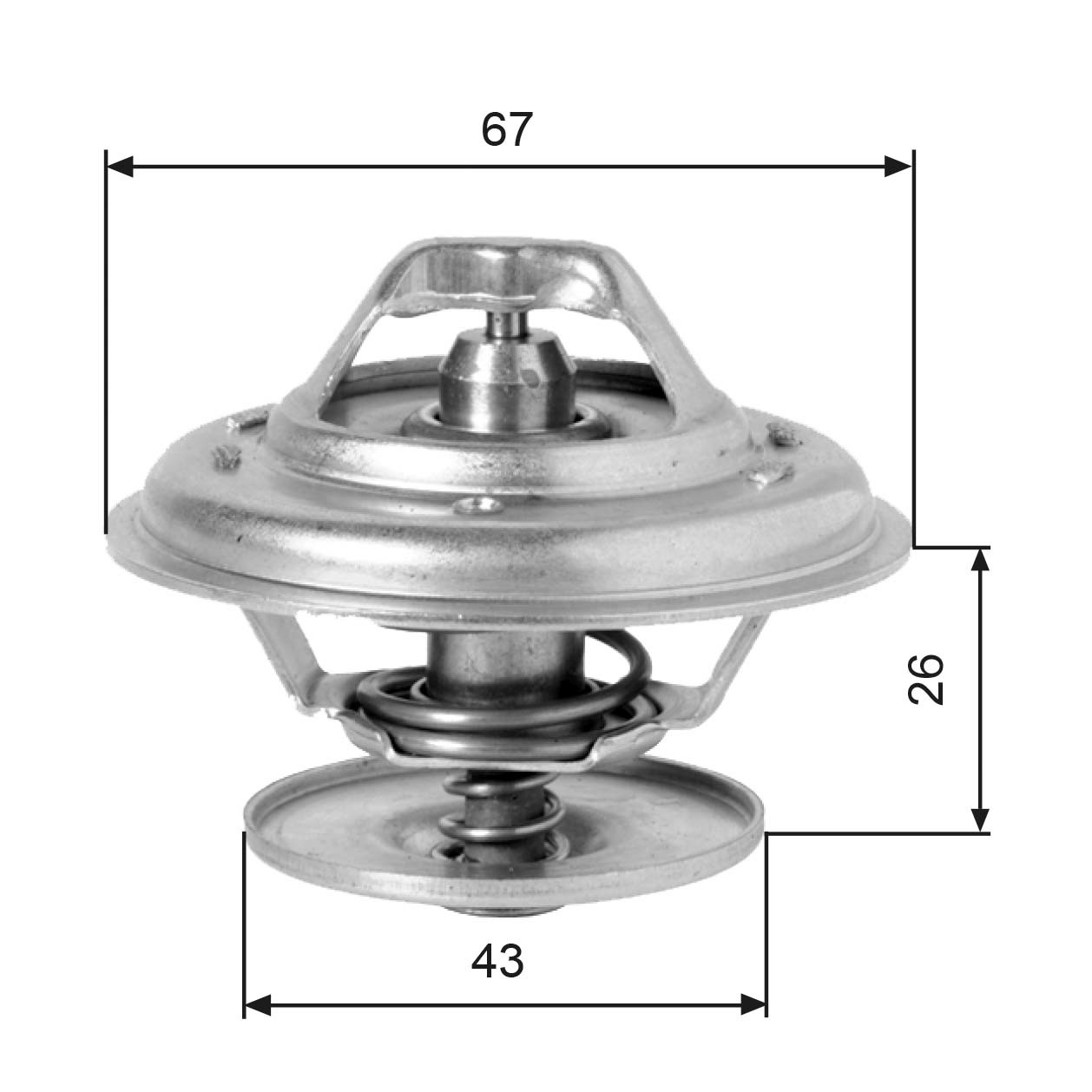 TH01975G1 GATES THERMOSTAT, COOLANT FOR MERCEDES-BENZ