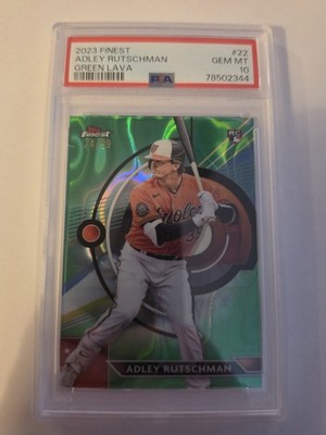 2023 Topps Finest - Adley Rutschman #22 Green Lava Refractor /99 (RC)