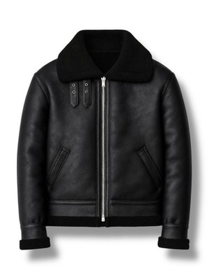 RAF Aviator B3 Bomber Jacket Men Real Sheepskin Leather Flying Pilot Jacket Coat