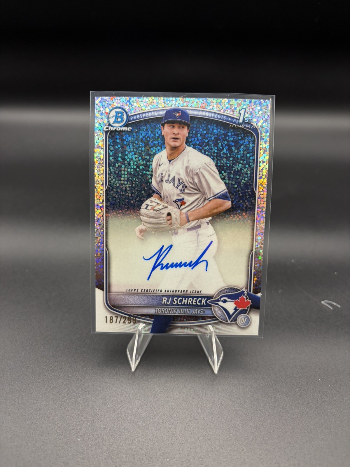 2025 Bowman Chrome - 1st Bowman Autograph RJ Schreck Speckle /299