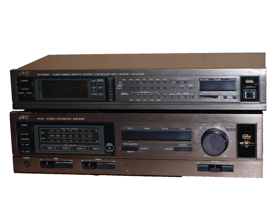 Amplificador Receptor Estéreo Integrado JVC AX-66 De Colección (Funciona) SEA-RM20 Ecualizar Foto 3 de 4