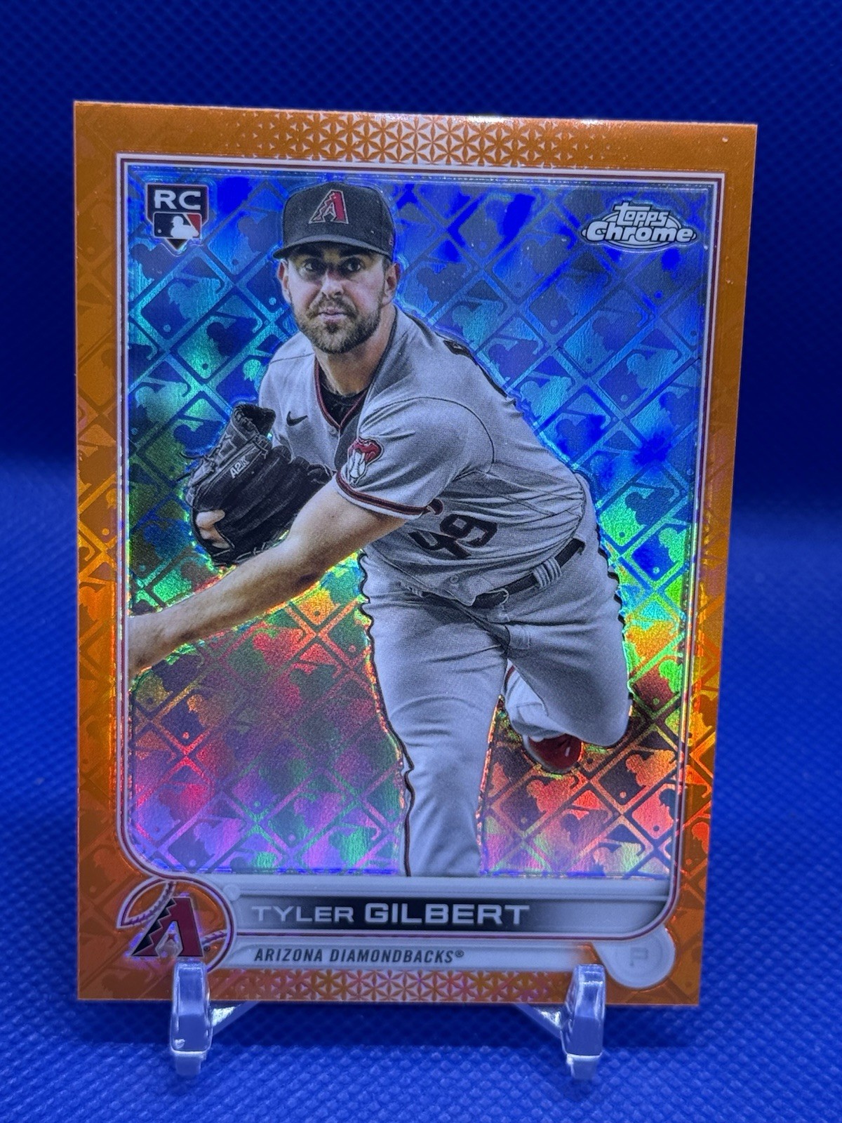 Tyler Gilbert 2022 Topps Chrome Logofractor Orange RC 10/25 Arizona Diamondbacks