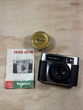 Zeiss Ikon Tenax Silver/Black 35mm Camera Carl Zeiss Tessar 50mm f/2.8 UNTESTED