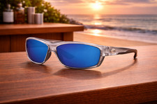 Costa Del Mar Saltbreak Silver Blue 580P Polarized Sunglasses BK 18 OBMGLP