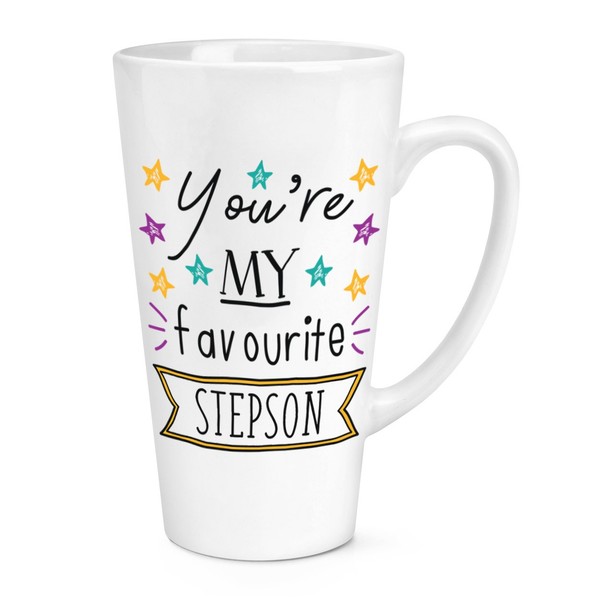 You're My Favorit Stepson Stars 483Ml Groß Latte Becher Tasse Funny Best Family-image