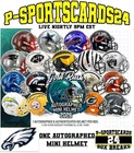 PHILADELPHIA EAGLES 2026 GOLD RUSH SIGNED NFL FOOTBALL MINI HELMET LIVE MONDAY