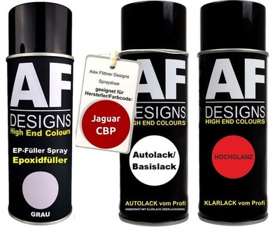 Epoxid Spraydose Set für Jaguar CBP Caldera Red Spraydose EP Grundierung Klarlac