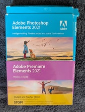 Adobe Photo shop Elements 2021 and Premiere Elements 2021 Student Teacher Box
