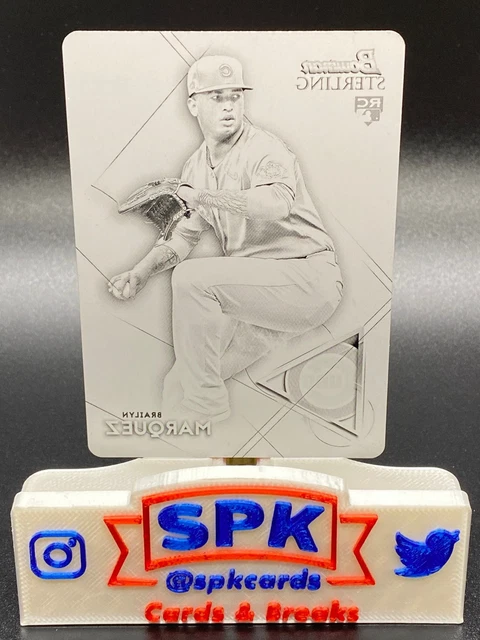 2021 Bowman Sterling BRAILYN MARQUEZ BLACK DRUCKPLATTE 1/1 CUBS RC BSR-100