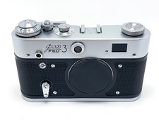 FED-3 body Soviet rangefinder camera. 35mm - Serviced - s/n 101341
