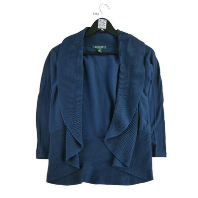 Lauren Ralph Lauren Weste Strickjacke Damen Größe M Marine #QWE3738