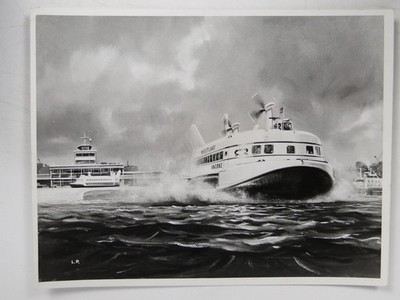 Westland Sr.n2 Mk.2 Hovercraft Artist Impression Terminal 1964 VTG Photo