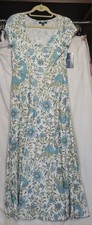 Chaps Women's Tropic Bay Cream Maxi Dress Size Small Bird Print