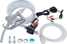 12V DC Gasoline Fuel Pump Kit, Self-priming Oil Transfer Pump with Handle