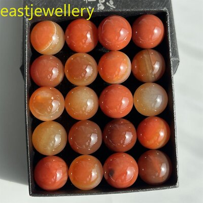 13x natural carnelian Sphere quartz crystal ball Palm stone reiki healing 15mm+