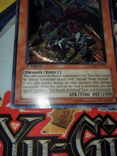 Red Dragon Archfiend/Assault Mode crms-en004 1st Edition (MP) Ultimate Yu-Gi-Oh! - Picture 5 of 10