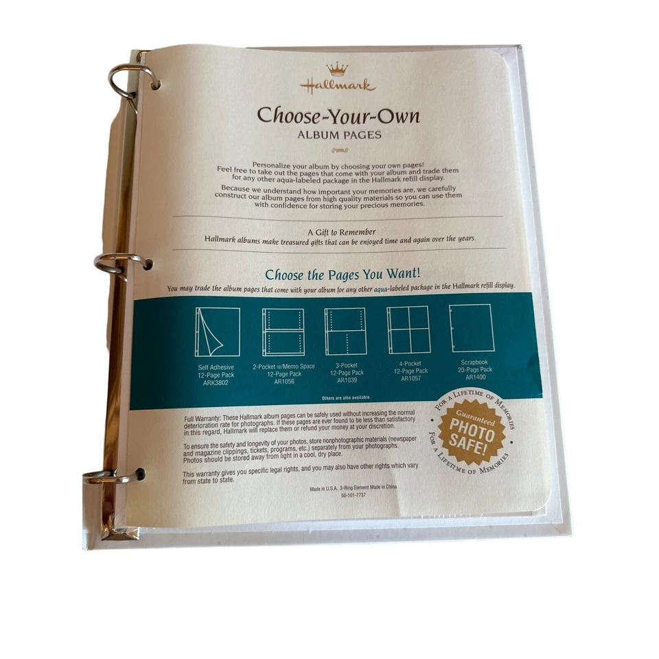 Hallmark Precious Moments Elige tu propia página de álbum carpeta de 3 anillas 12 páginas foto Foto 2 de 4