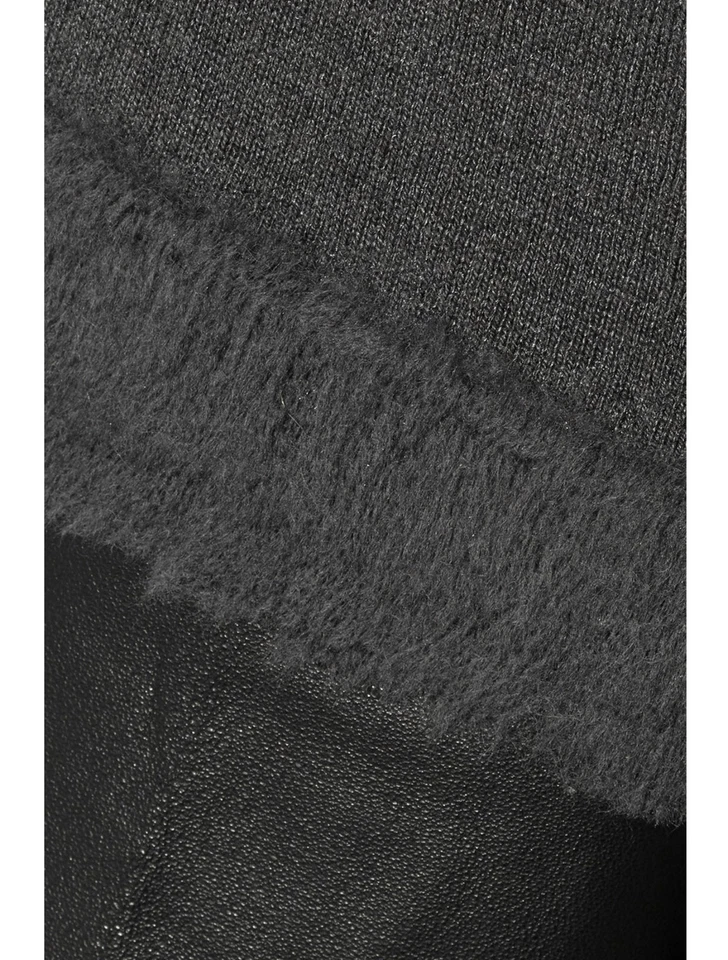 Новый с Ярлыками - линия трикотажа 'авангард' уголь/черный RUNWAY кожи/вязаный свитер - S - Изображение 2 из 4