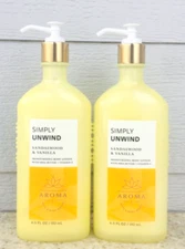 2 Simply Unwind SANDALWOOD & VANILLA Body Lotions 6.5oz SET/LOT of 2