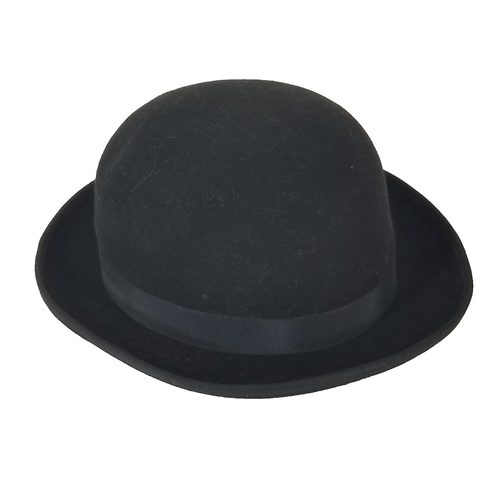 Vintage Morfelt Hat Derby Bowler Black wool Mens medium see measurements