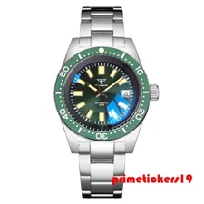 Tandorio NH35 30BAR 62mas Style Automatic Watch Domed AR Sapphire Green Sunburst