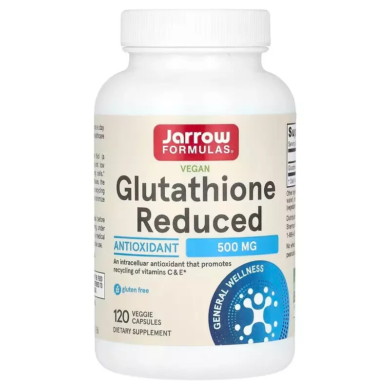 Jarrow Formulas Glutathione Reduced 500mg 120 vcaps | Intracellular Antioxidant