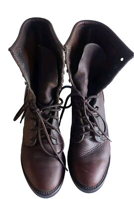 DD Tuff Boots Brown Leather Lace Up Womens Size 8 Vibram  display picture 2