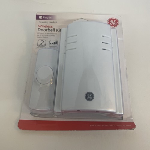 GE PlugIn Chime Doorbell Kit w/ Push Button Westminster Bell Wireless