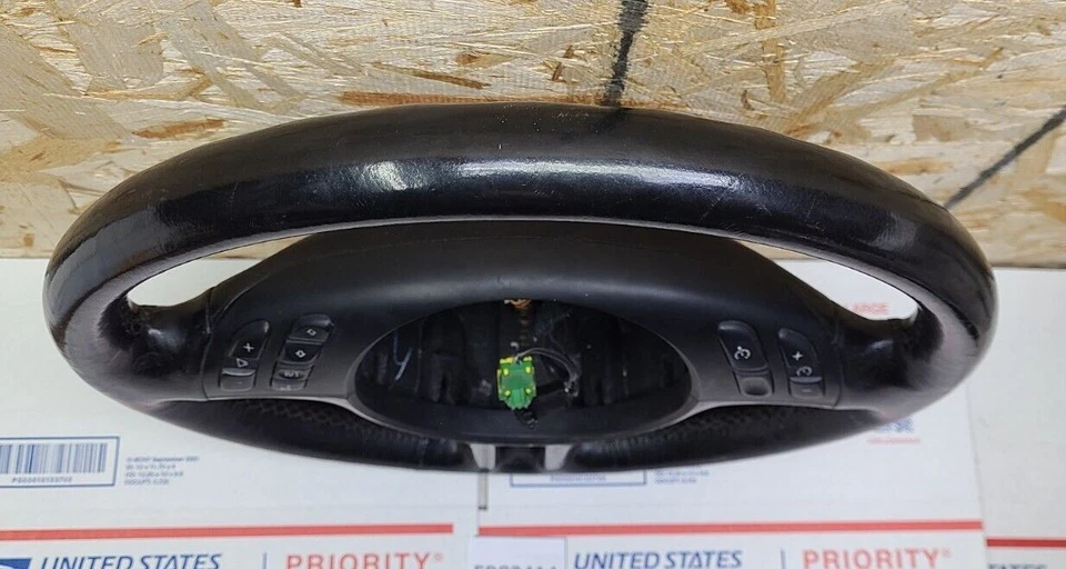 BMW X5 2000-2006 VOLANTE DEPORTIVO NEGRO E53 CON CONTROLES MADERA GRANO FABRICANTE DE EQUIPOS ORIGINALES 6755737 Foto 3 de 4