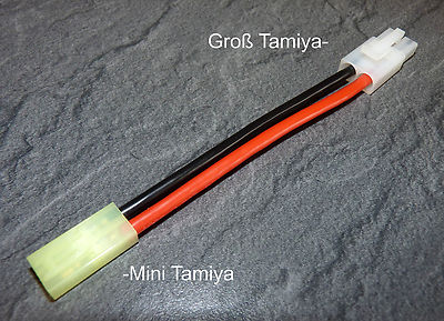  Mini Tamiya Buchse auf Tamiya Stecker Adapterkabel Lipo Adapter Ladeadapter  