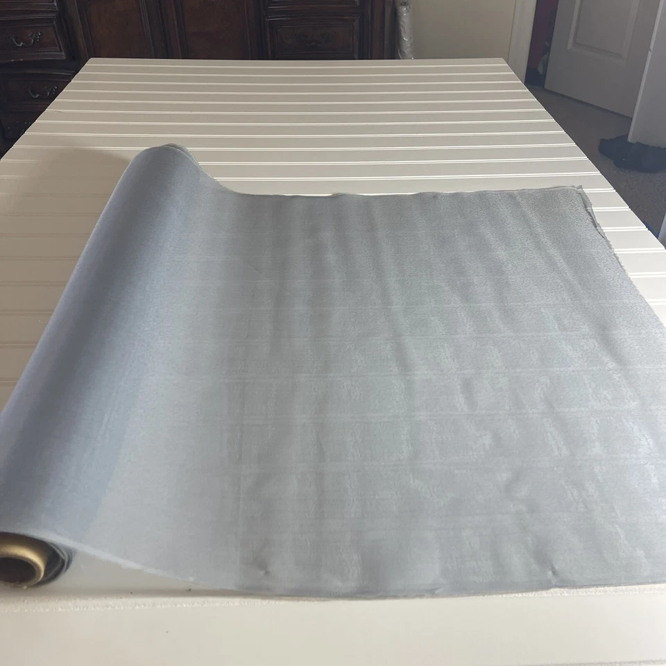 TELA DE SEDA, gris-azulada 5 yardas x 22 pulgadas de ancho o 180 pulgadas x 22 de ancho Foto 2 de 4