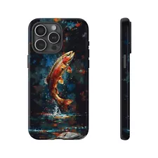 Phone Cover for Galaxy, Pixel, iPhone Case - Fishing Rainbow Trout Fish