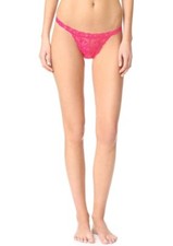 NWOT pink Natori lace 'Feathers' thongs size L