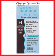 Waterworks Water Activated Permanent Powder Hair Color - 34 Mahogany - PICK QTY