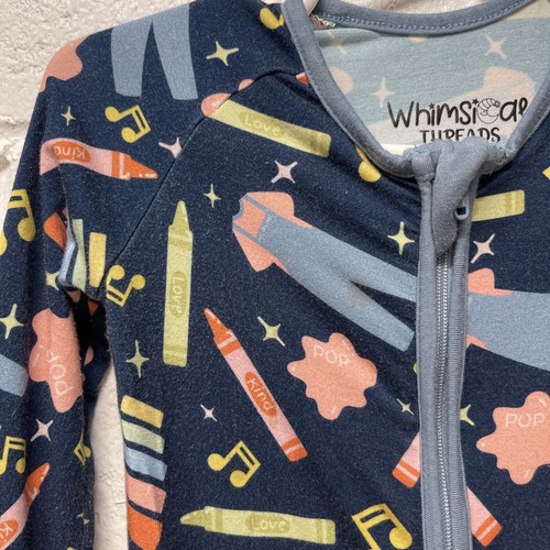 Mameluco convertible manga larga para bebé de bambú con hilos caprichosos talla 12-18 M - Imagen 12 de 12