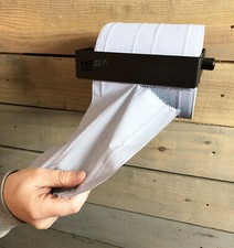 Blue Roll Paper Towel Dispenser Wall Mounted Industrial Garage Holder Dry Hands