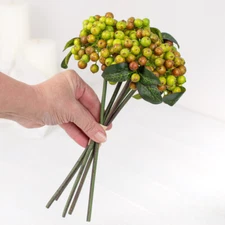 Factory Direct Craft Artificial Green and Red Berry Bundle
