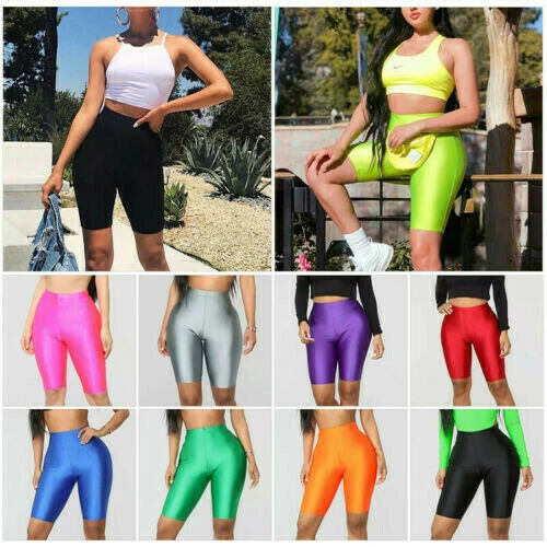 Women Stretch Biker Bike Shorts Workout Spandex Leggings Knee Length Short