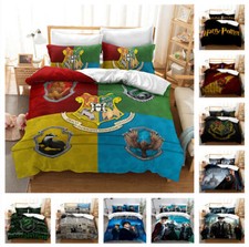 3D Harry Potter Bedding Set Deluxe Soft Duvet Cover,Single/Double/King Size BED!