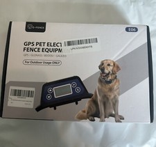 E-FENCE GPS Wireless Dog Fence Dog Collar All Dogs 2 Pack NIB