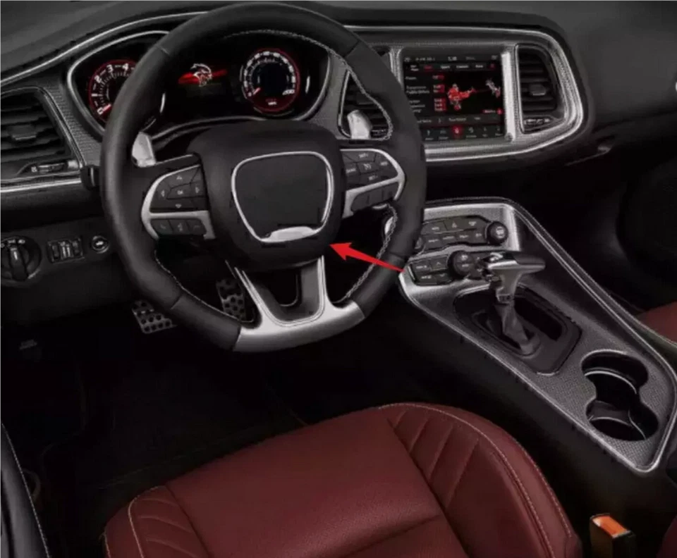 Capa de volante para motorista Dodge Challenger Charger Durango SRT 2015-2024 - Imagem 3 de 4