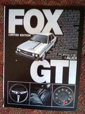 1978 Audi Fox GTI  Print Ad