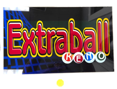 PLEXIGLASS SIGN FOR SUPERBALL KENO BINGO MACHINE