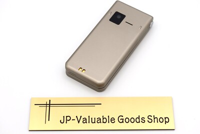 AA] Fujitsu Arrows Basic F-41C Gold Flip Cell Phone Unlocked SIM