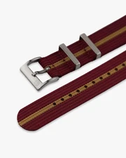 Clam® Premium Nylon Strap for Tudor – Red & Gold Stripe - 22mm