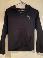 Puma Youth Black Zip-up Hoodie