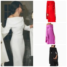 Customized Elegant Off Shoulder Long Sleeves Sharon Evening Dresses Straight NEW